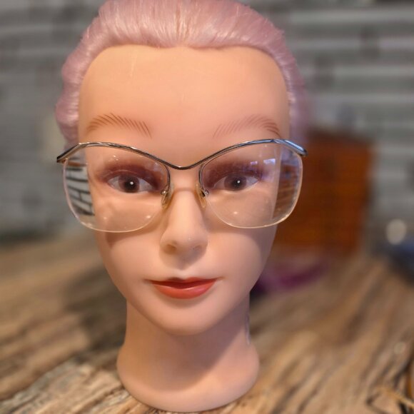 Logo Paris Gold Metal Half Rim Frame Eyeglasses 231-02 000 53 15 - Picture 2 of 15